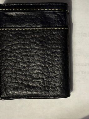 Robert Graham Black Wallet with Yellow Stitching